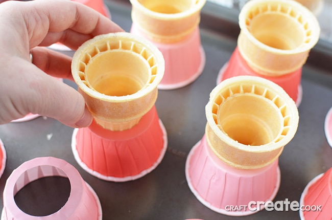 You won't believe how easy it is to make ice cream cone cupcakes with Yippee Cone Cake Bases!