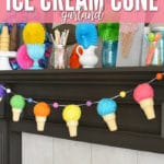 This easy to make ice cream cone garland will have you screaming for the real frozen treat!