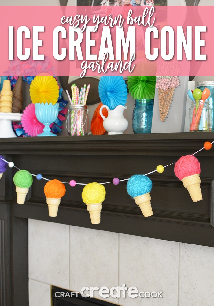 This easy to make ice cream cone garland will have you screaming for the real frozen treat!