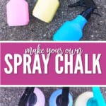 Our DIY Spray Chalk is super fun to play with and only takes a few ingredients.