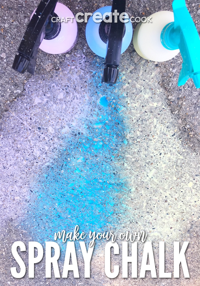 Our DIY Spray Chalk is super fun to play with and only takes a few ingredients.