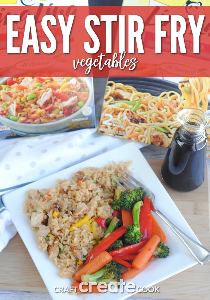 Stir fried vegetables are a great addition to fried rice for Chinese New Years!