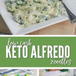 Low carb Keto Alfredo Zoodles are a delicious and easy low carb Keto friendly meal!
