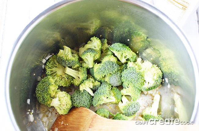 This instant pot broccoli cheese soup is creamy and so good you'll want to double the recipe!