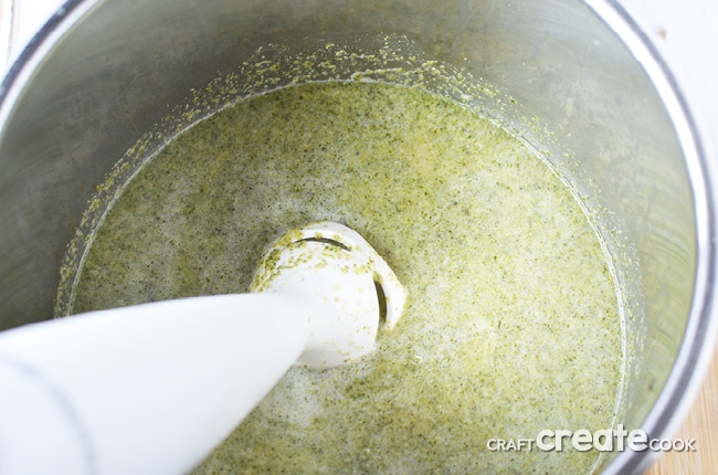 This instant pot broccoli cheese soup is creamy and so good you'll want to double the recipe!