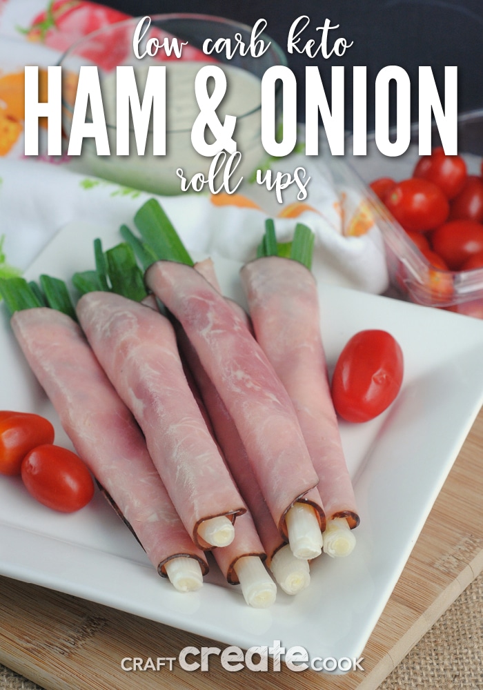 Keto Ham & Onion Roll-Ups make an easy light lunch or quick on the go snack!
