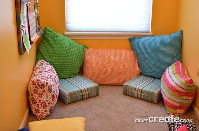 You can create an affordable and effective reading corner in your home no matter what size the space!