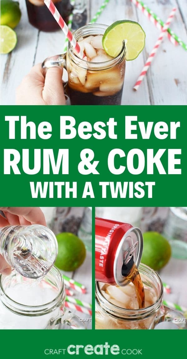 Summertime Rum and Coke with a Twist Craft Create Cook