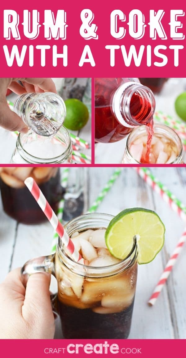 Summertime Rum and Coke with a Twist Craft Create Cook