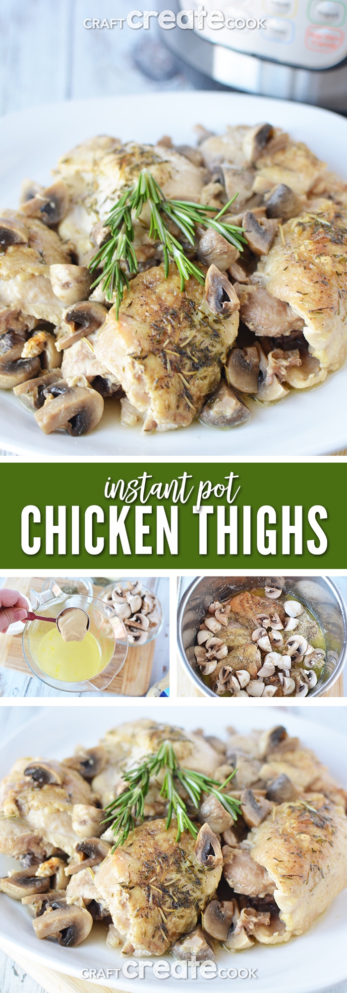 Herb Roasted Instant Pot Chicken Thighs Craft Create Cook