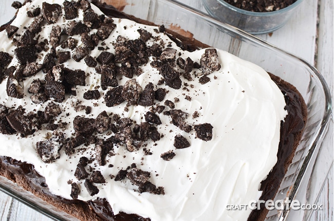 My Oreo cookie dessert is perfect for a large family gathering or just because you want something delicious!