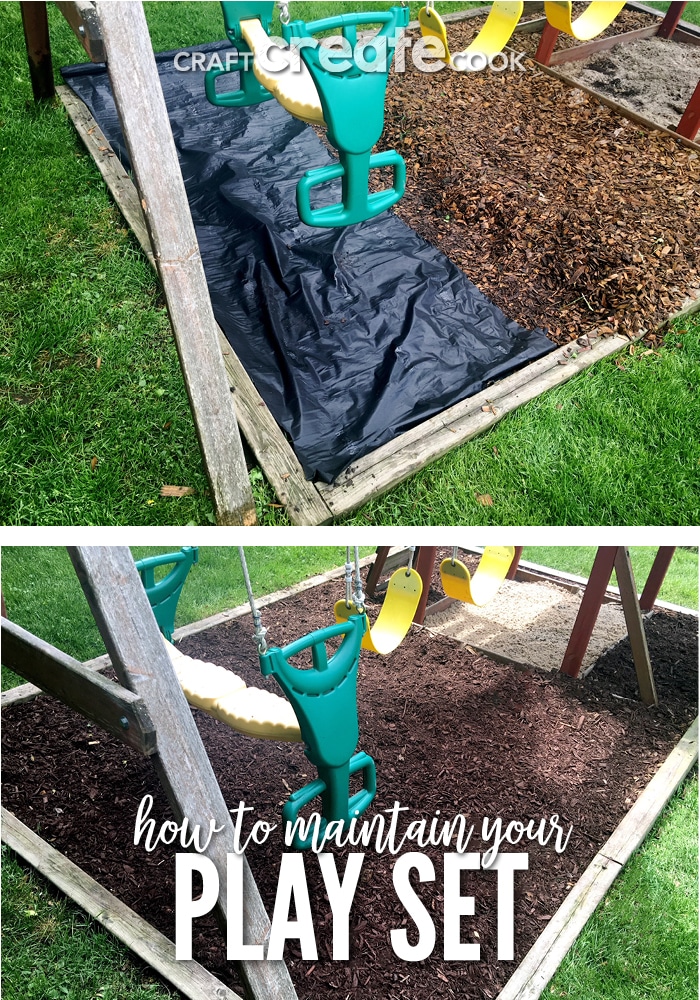 Learn How to Maintain Your Playset with a couple hours and a few materials.