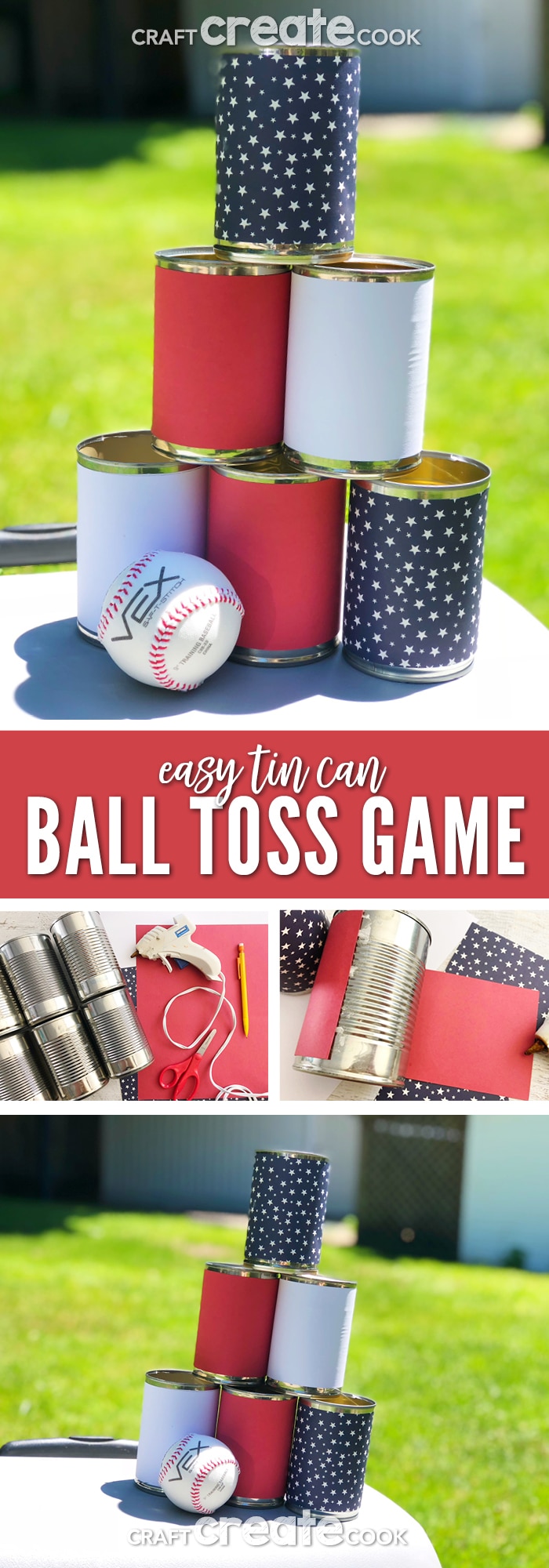 Easy Tin Can Ball Toss Game Craft Create Cook