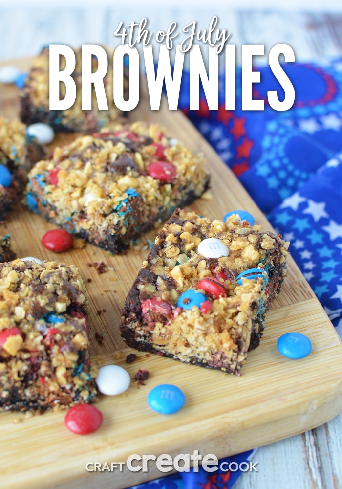 Our Red, White and Blue Brownies will be gone before you know it at your next outdoor BBQ!