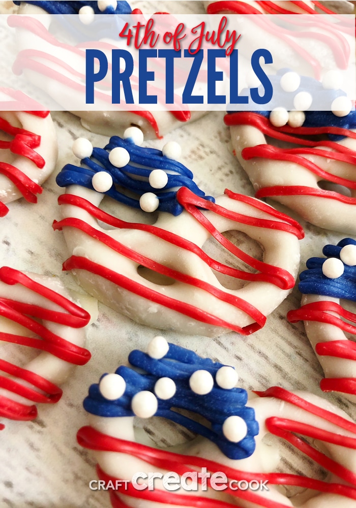 These 4th of July Pretzels are the perfect festive treat for a busy 4th of July day.