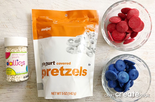 These 4th of July Pretzels are the perfect festive treat for a busy 4th of July day.
