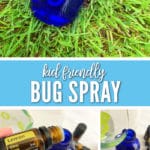 This Kid-Friendly Bug Spray for Ages 3+ will keep the bugs away with just a couple simple ingredients mixed with essential oils.