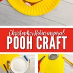 Our Christopher Robin Inspired Pooh Bear Craft is the easiest craft to get you excited about the new Christopher Robin movie in theaters soon.