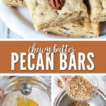 Semi-homemade and easy to make chewy butter pecan bars will disappear in no time!