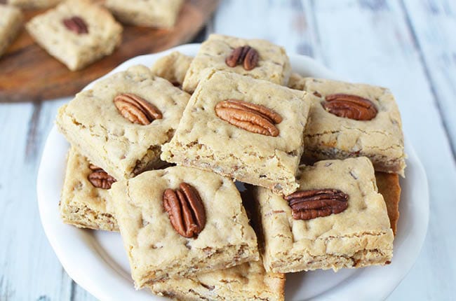 Semi-homemade and easy to make chewy butter pecan bars will disappear in no time!