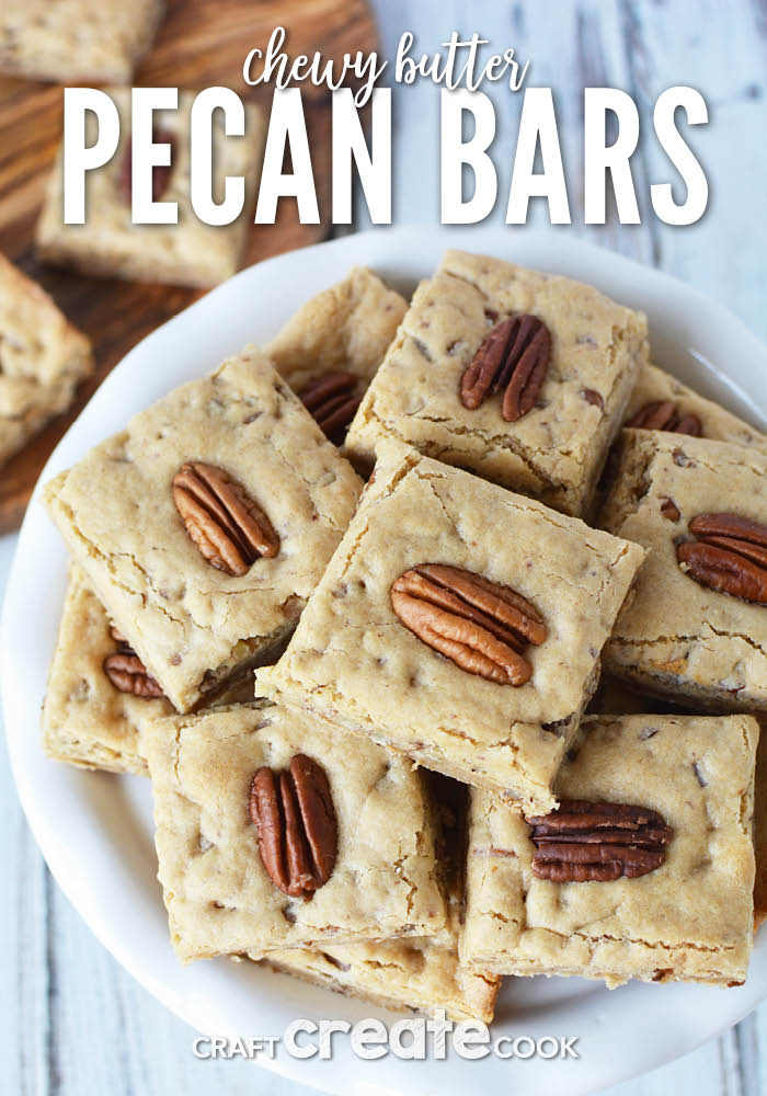 Semi-homemade and easy to make chewy butter pecan bars will disappear in no time!