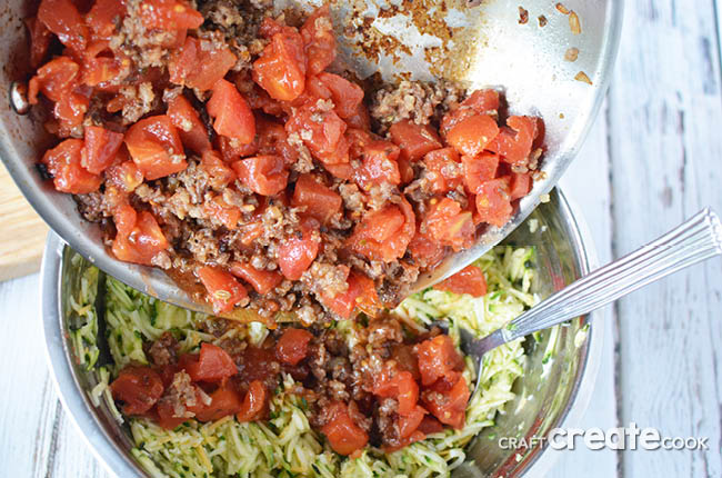 This zucchini pasta casserole recipe is full of flavor and easy to put together!