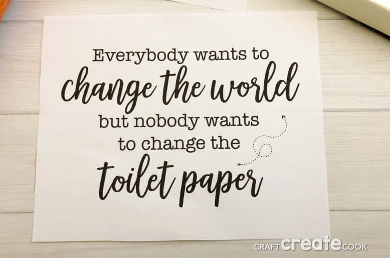 DIY Bathroom Remodel with Free Printable - Craft Create Cook