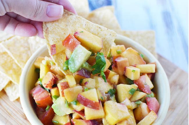 Homemade Peach Salsa is easy to make and will have your taste buds asking for more!