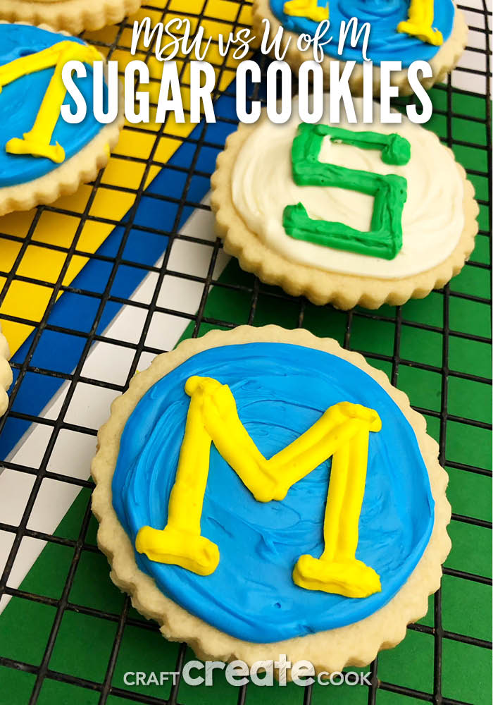 Who are you rooting for? Our Michigan VS. Michigan State Cookies are the perfect treat to have your guests choose.