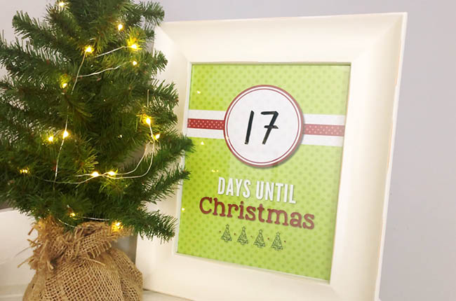 If you and your family love counting down the days until Christmas together than this Countdown to Christmas Printable will be perfect for your family.