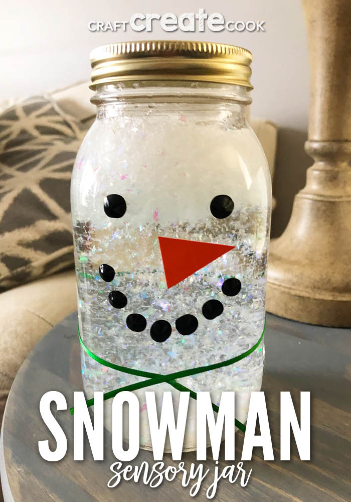 Need a craft to make with your kids during winter? Our Snowman Sensory Jar is the perfect one!