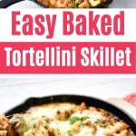 Baked tortellini collage