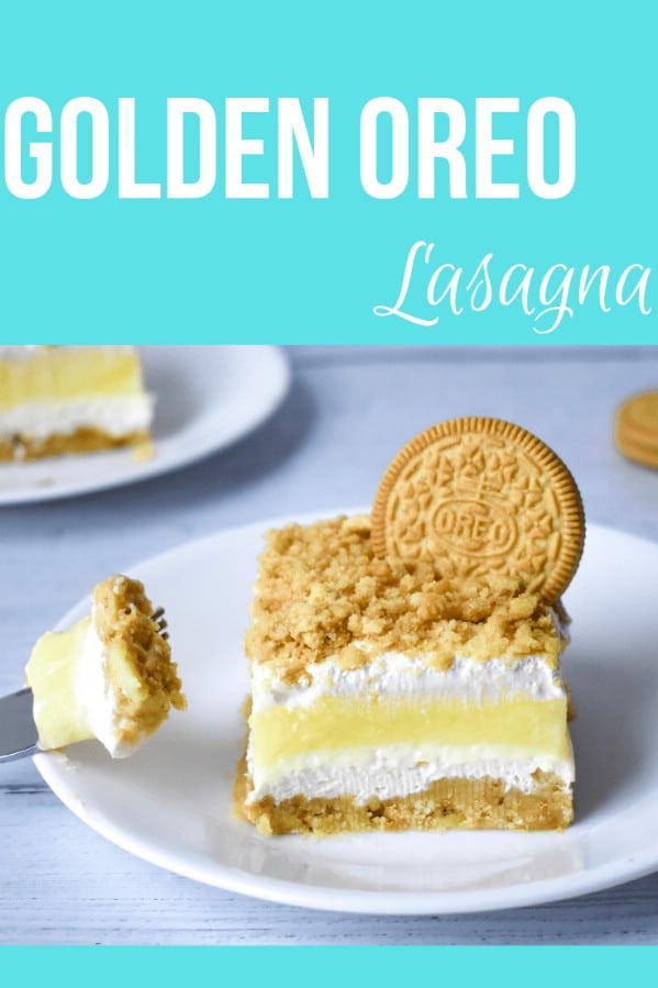 No-Bake Golden Oreo Lasagna