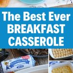 Breakfast casserole collage