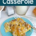 Breakfast casserole collage