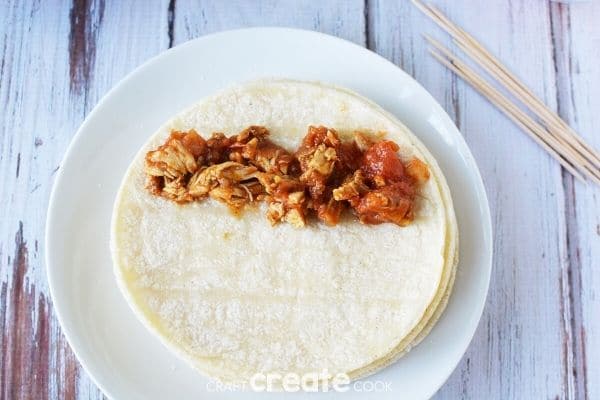 Chicken on tortilla