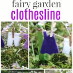 Fairy garden clothesline collage