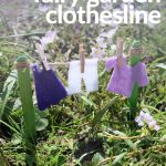 Fairy clothesline in garden