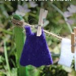 Fairy clothesline in garden