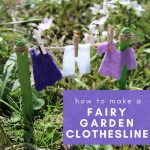 Fairy clothesline in garden