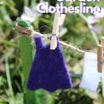 Fairy clothesline in garden