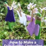 Fairy clothesline in garden