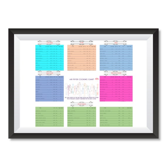 DIGITAL PRINTABLE Air Fryer Cooking Chart Air Fryer Temp | Etsy