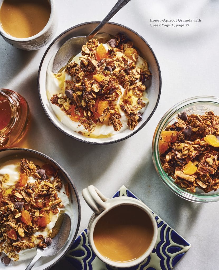 Honey apple granola over yogurt