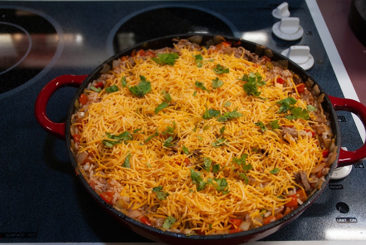 Cheesy Beef Fajita Dirty Rice Casserole Craft Create Cook