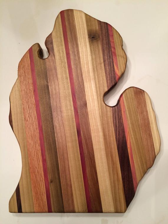 State of Michigan cutting board | Etsy