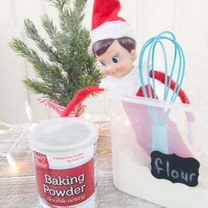 Elf in bucket of flour