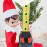 Elf on the shelf with tape measure