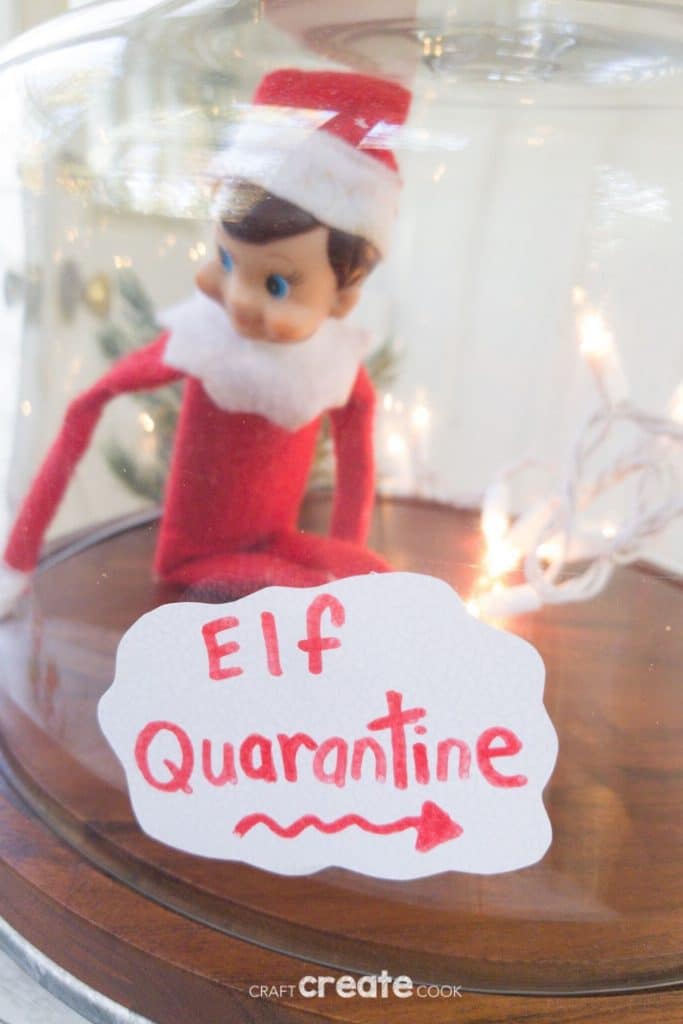 Elf in cake stand