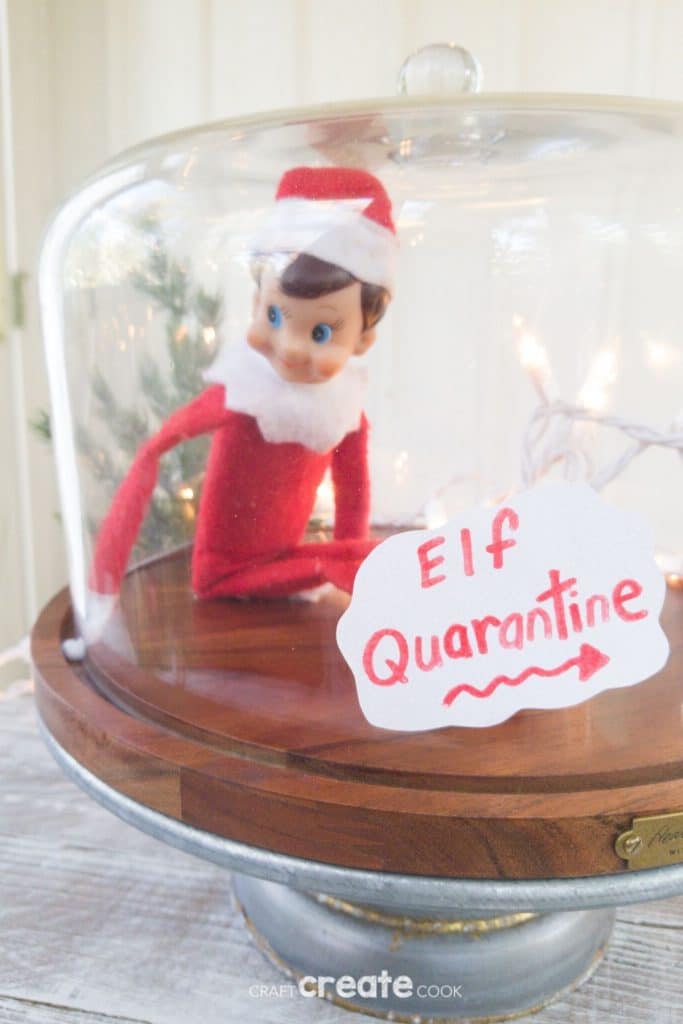 Elf in cake stand
